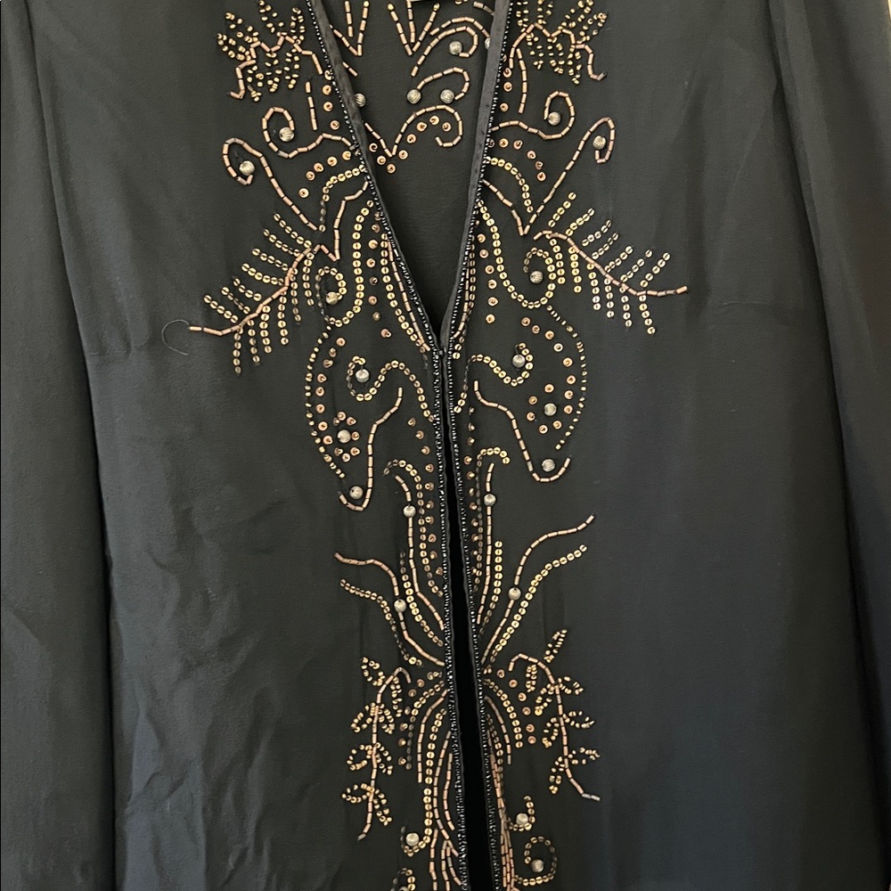 Draper’s & Damon’s Black Sheer Lined Jacket with Matching Camisole - Size 18W - Picture 3 of 9